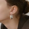 NORMALLEE [Silver 925] Bulky Hoop Earrings