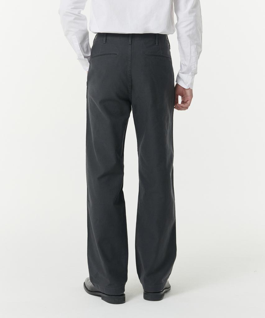 MUSINSA STANDARD Back Satin Officer Pants [Dark Grey]