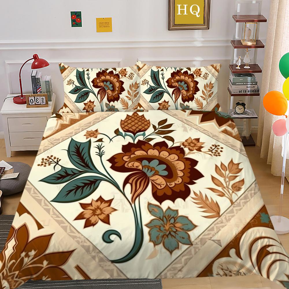 Set copripiumino da donna con stampa floreale di lusso 3D, biancheria da letto per la casa in poliestere, camera da letto king size