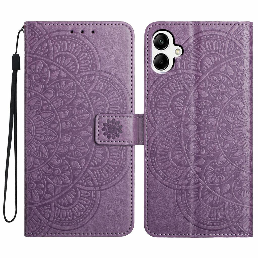For Samsung Galaxy A07 Leather Case with Card Slots Mandala Pattern Phone Cover Stand