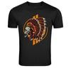 Skull Native Headdress Warrior Graphic T-Shirt