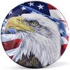 American Eagle US Flag Spare Tire Cover Waterproof Dust-Proof Wheel Cover for Jeep RV SUV