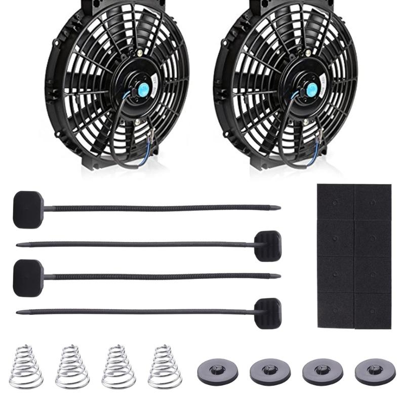 Radiator Fan Mount Zip Ties Clip Electric Transmission Coolers Tie Strap Easy Installation Universal Car Fan Mounting Kit
