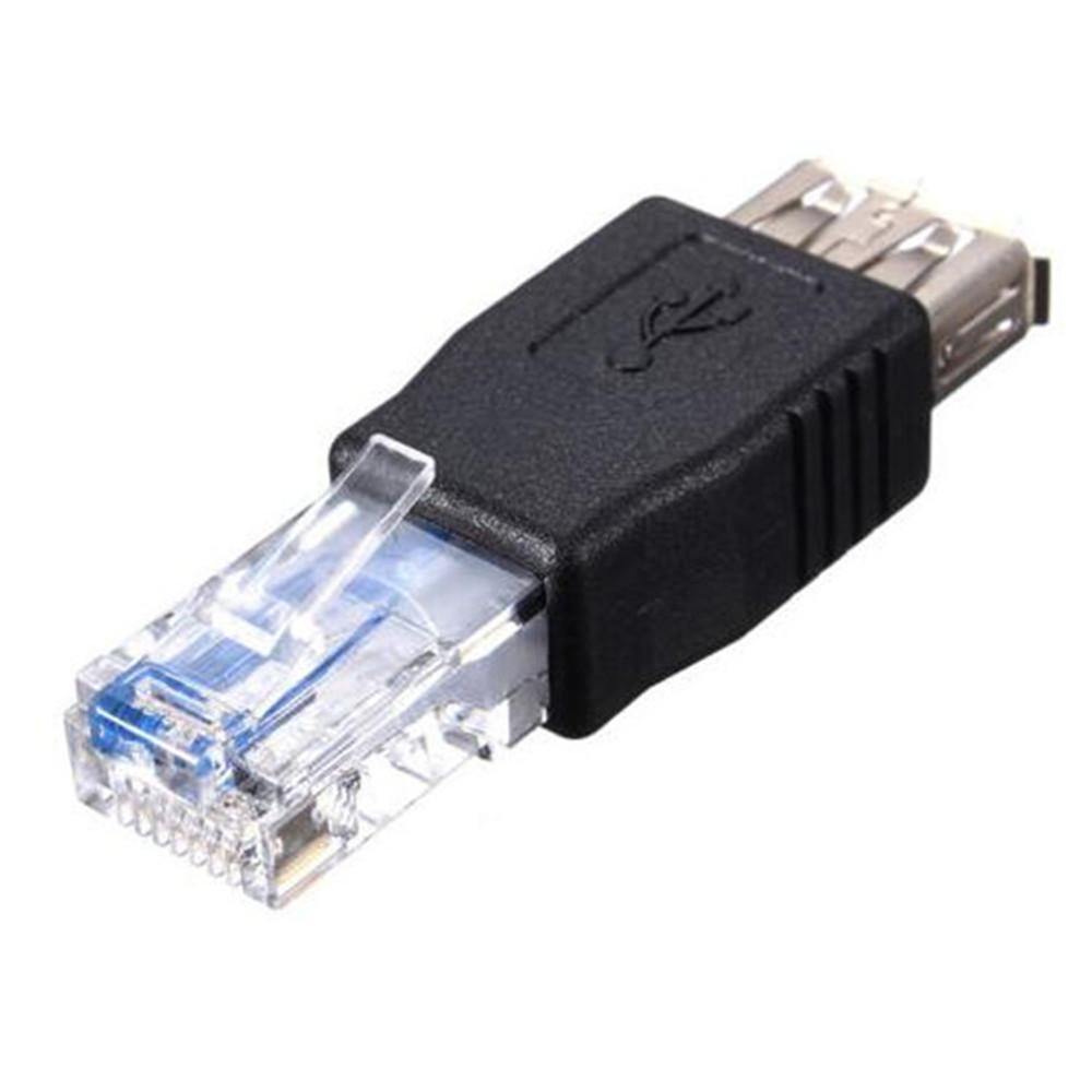 4pc RJ45 Male to USB AF A Female Adapter Socket LAN Network Ethernet Router Plug