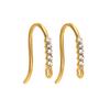 10pcs Stainless Steel PVD Gold Plated Zircon Earring Hooks Wires for DIY Jewelry Findings Accessories Handmade Earrings Making