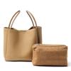 The First Layer Of Cowhide Vegetable Basket Bag, Bucket Bag, Simple And Large-Capacity Leather Single Shoulder Oblique Span Handbag.