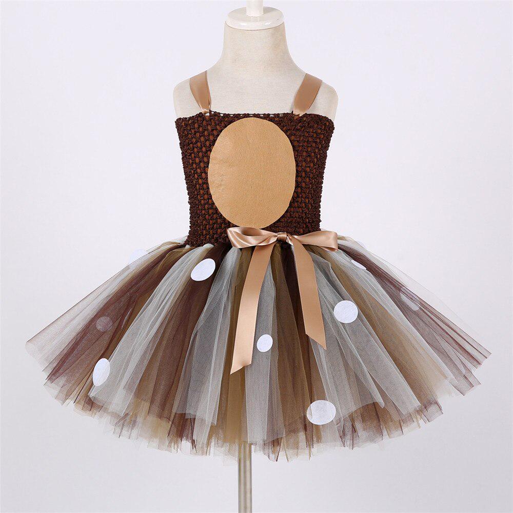 Buy Girls Deer Tutu Dress Set Brown Children Birthday Party Clothes Outfit  Kids Halloween Christmas Cosplay Elk Deer Costume with Headband at  affordable prices — free shipping, real reviews with photos — Joom