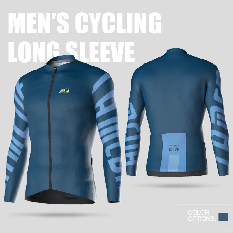 Lampada Men's Pro Cycling Jersey - Long Sleeve, Breathable, Tight-Fit for Spring/Autumn.