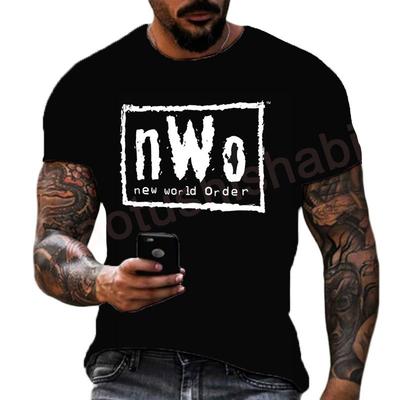 T-shirt Estiva da Uomo con Stampa Competizione di Wrestling Famosa Bambini Street Girocollo Sportiva Grande Top