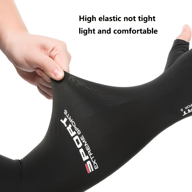 Ice Silk Arm Sleeves Summer Breathable Anti-uv Quick-dry Cycling Sleeves Sunshade Non-slip Touchscreen Hiking Driving Arm Cover