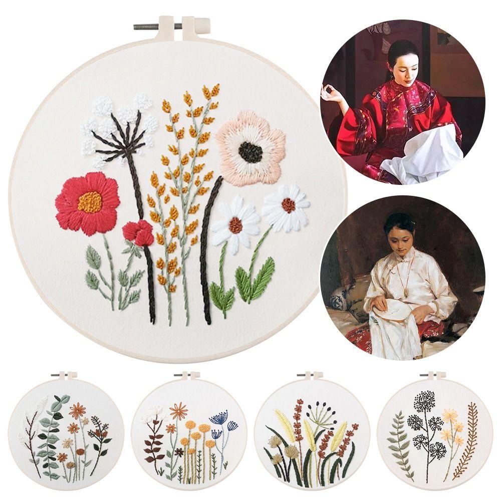 

Игольная нить ручной работы DIY ремесла Набор для вышивки крестом Цветочная вышивка Пяльцы для вышивания иглопробивчик