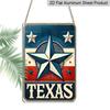 2D Flach, 1 Stück Vintage "TEXAS" Lone Star Aluminiumschild - 8"x12" Rustikale Texas-Flaggen-inspirierte Dekoration, Patriotische Lone Star Wandkunst, Perfekt für Texas