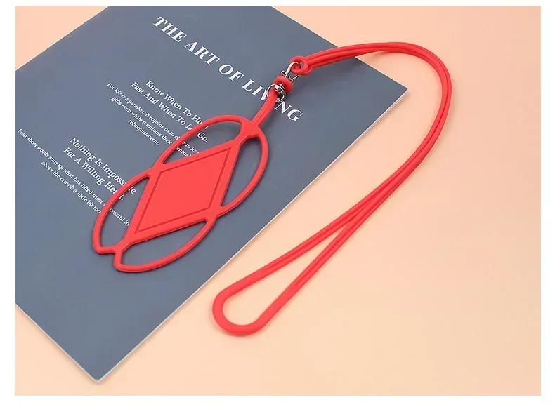 Silicone Mobile Phone Lanyard Phone Case Universal Neck Hanging Rope 8 Colors for IPhone Xiaomi Smartphone красный