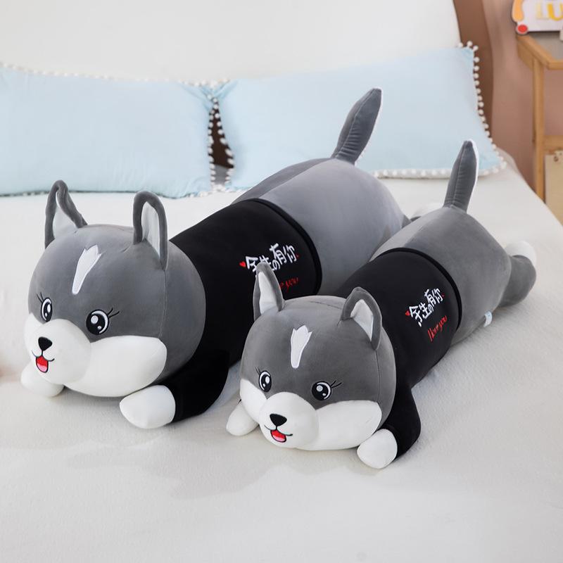 Husky Plush Hugging Pillow - Large Size cuddly Doll for Bed & Birthday Gift