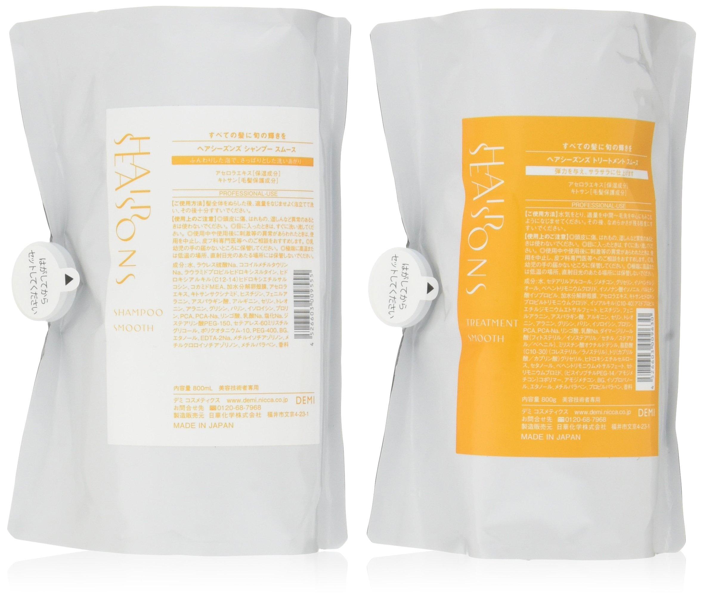 

Demi Hair Seasons Shampoo & Treatment Smooth 800ml 800g Refill Pack