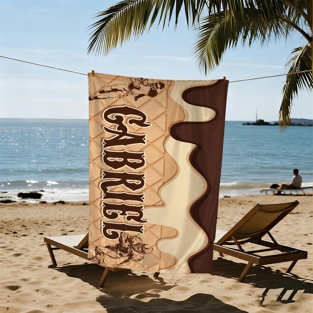 Personalized Ice Cream Drip Baseball Towel Beach Quick Dry Soft Pool Towels Gift for Travel Gym Shower Camping sports