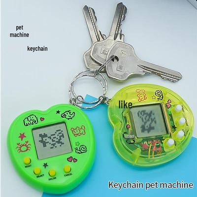 Mini wirtualny zwierzak brelok gra: Interaktywna elektroniczna zabawka w kształcie wisiorka