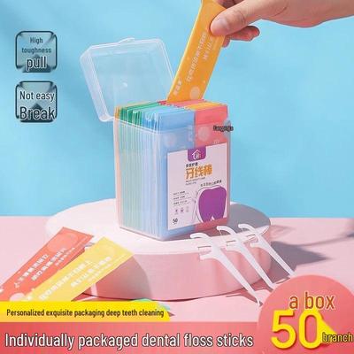 Safe Disposable Floss Toothpicks: Individually Wrapped Family Pack