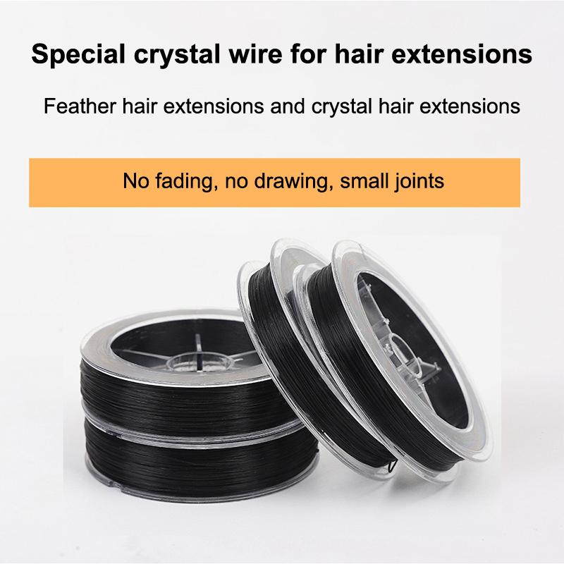60M/Roll Full Elastic Hair Weaving Sewing Decoration Wig Hair Net Sewing Cotton Thread Thread For Making Invisible Feathered