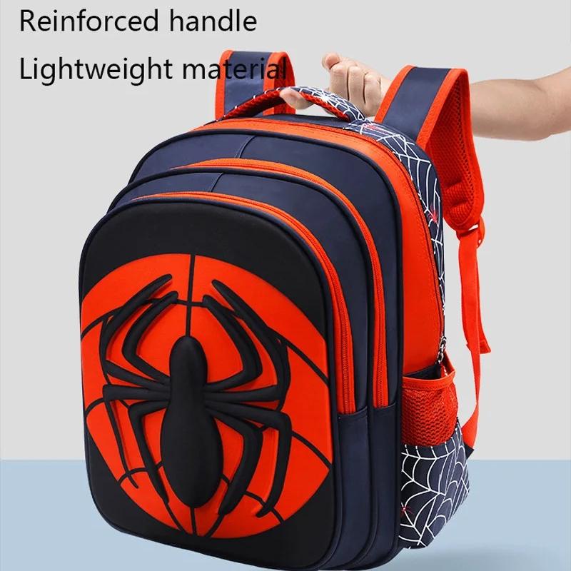 3D Three-dimensional Cartoon Spider Children's Shoulder Bag Teen Boy Girl Schoolbag Pencil Case 2Pcs Set Kid Backpack Waterproof