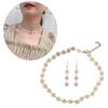 Painted Flower Choker Small Daisy Necklace Adjustable Clavicle Chain for Women Girls Handmade Bracelet Earrings Jewelry