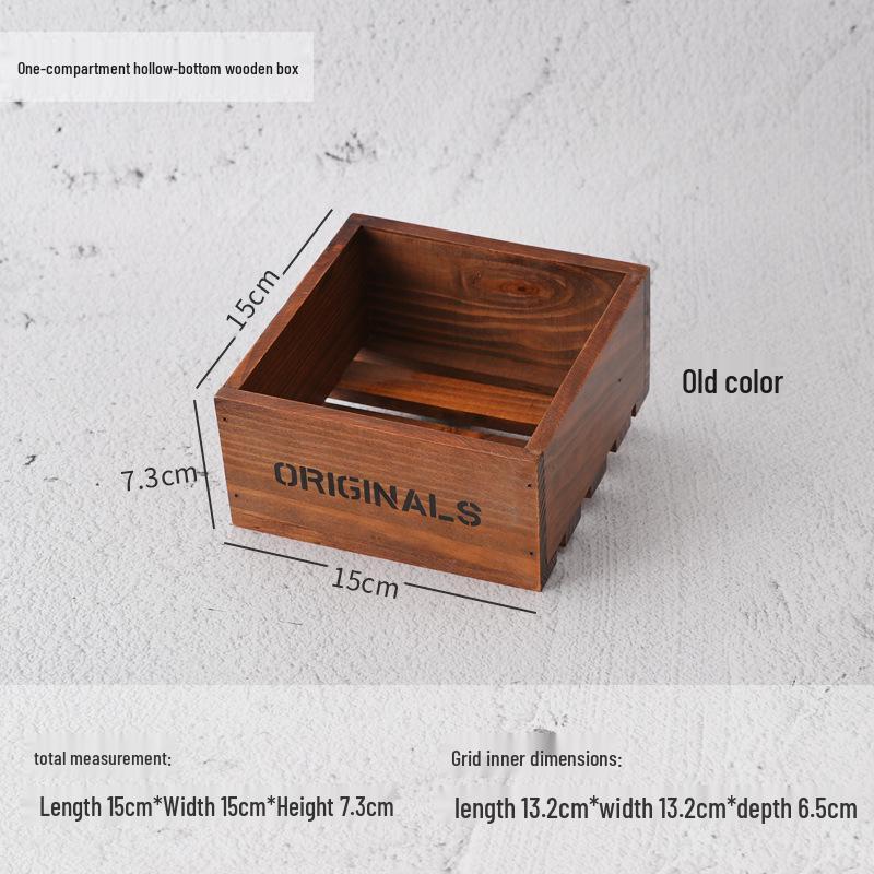 Wooden Desktop Storage Box: Raw Wood Tray & Cosmetics Lipstick Organizer
