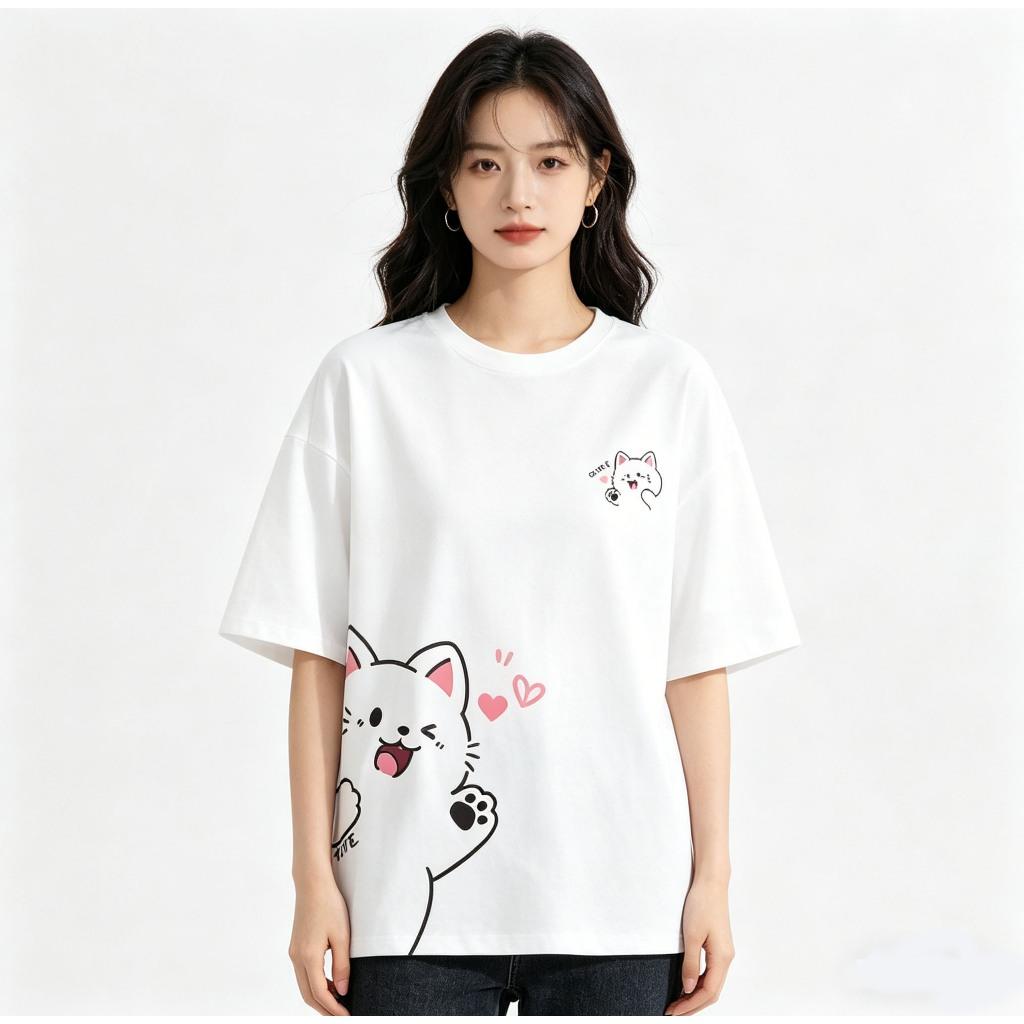 Printed T-shirt Summer Women's Short Sleeved Top, Fashionable and Versatile, Street Style