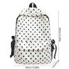 Minimalist Polka Dot Backpack Sweet Student School Bag Y2k Bow Rucksack  Daily
