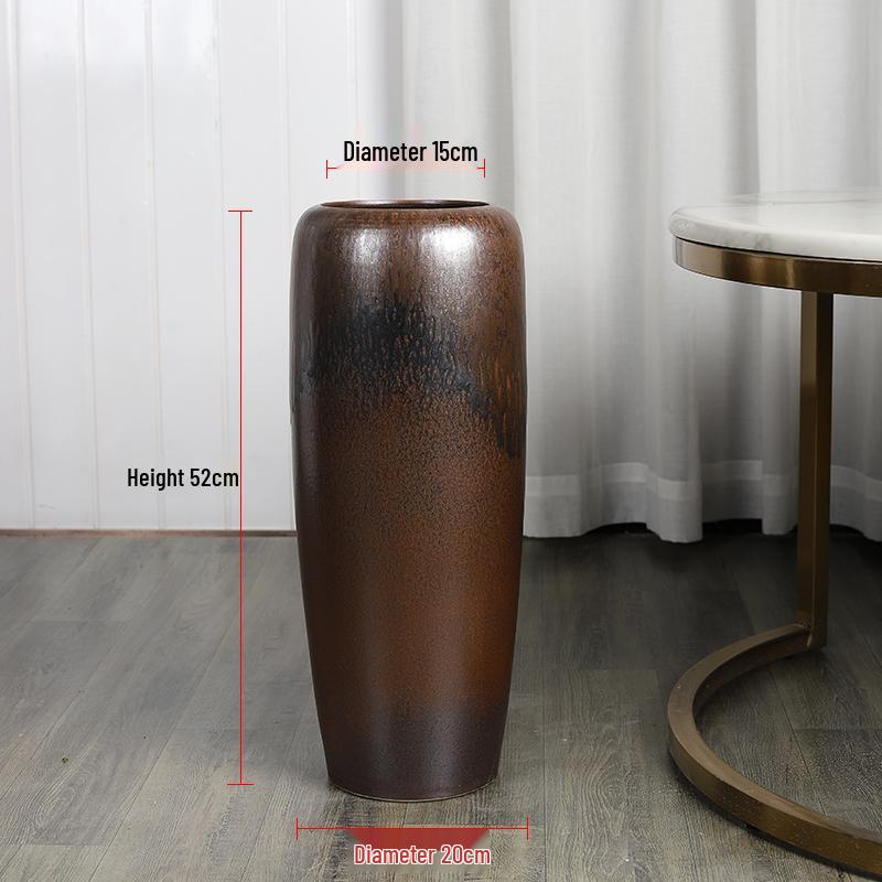 Handmade Large Ceramic Floor Vase for Living Room or Hotel - Perfect for Fresh Flowers