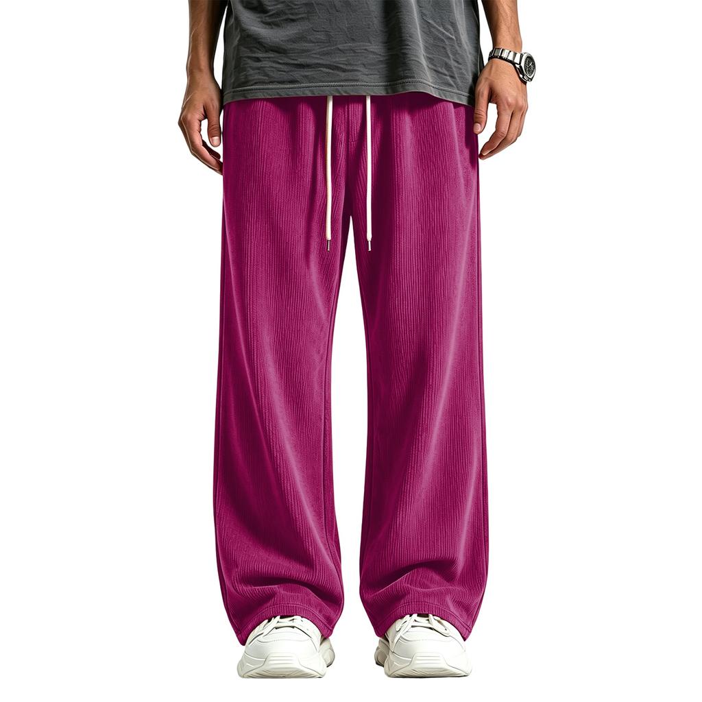 Men's Corduroy Wide Leg Loose Fit Casual Street Pants for Everyday Comfort