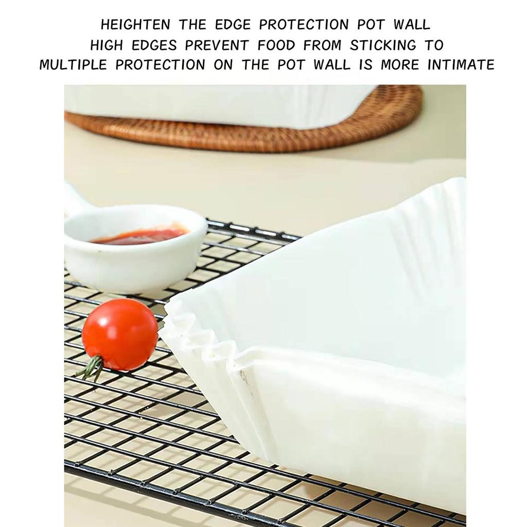  Fryer Square Disposable Paper Liners 50pcs Nonstick Disposable  Fryer Liners 6.3in Square Baking Paper