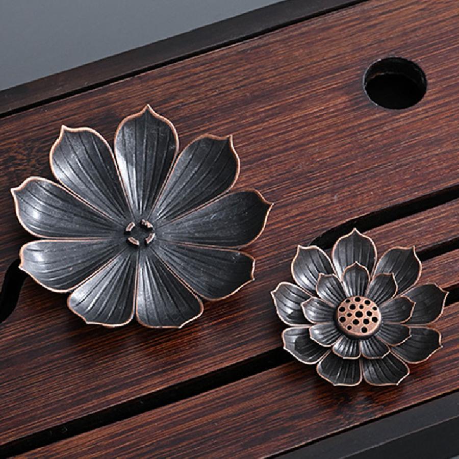 1Pcs Porous Lotus Zen Line Incense Insertion Incense Holder Sandalwood Burner Lncense Plate Tray Retro Home Decorations 7