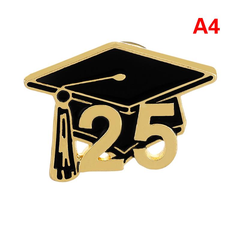 

10 шт. 2025 Сезон выпускных в школе Эмалевые броши Креативный цветок Магистерская шляпа Значок на лацкан Студенты Друзья Подарки