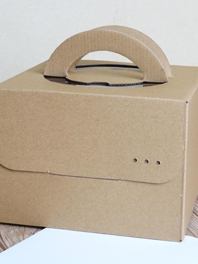 Tall Kraft Paper Cheesecake Box with Window - Available in 4/6/8/10 inch for Mille-feuille and Baking Takeaway.