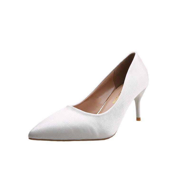 2025 spring new fashion pointed high heels professional work shoes Korean version OL stiletto single shoes women's spot shallow mouth