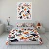 Cute Cat-Themed Decorative Set Multiple Sizes Kid's and Adults' Bedroom Exquisite 3PC Bedding Set Gift