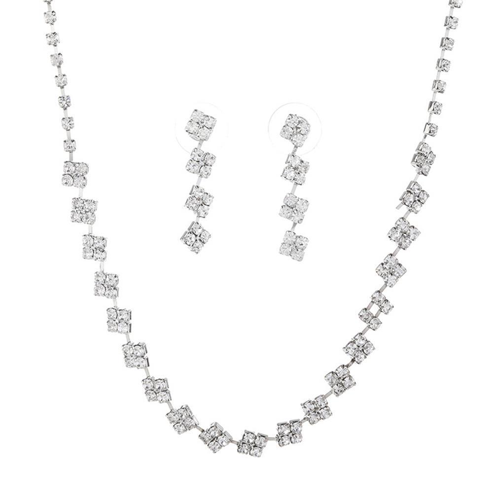 Korean Style High-Brightness Rhinestone Clavicle Necklace - Elegant Bridal Jewelry for Women