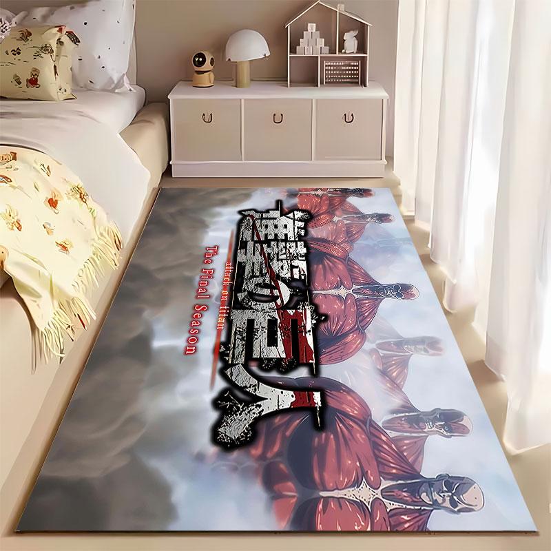 Attack On Titan Final Season Carpet Suitable As a Non-slip Mat for the Living Room or Bedroom Sofa