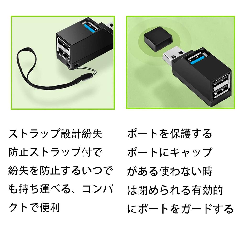 ALLVD USB USB USB Combo USB Port Expansion High 1 Hub Hub, 3-Port 3.0 + 2.0 Hub, Ultra-Compact, Bus-Powered, Hub, Speed, Lightweight, Compact,