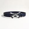 Unisex Gothicism Leather Belt Comfortable Elastic Waist Belt Stretchable Belt for Music Festivals