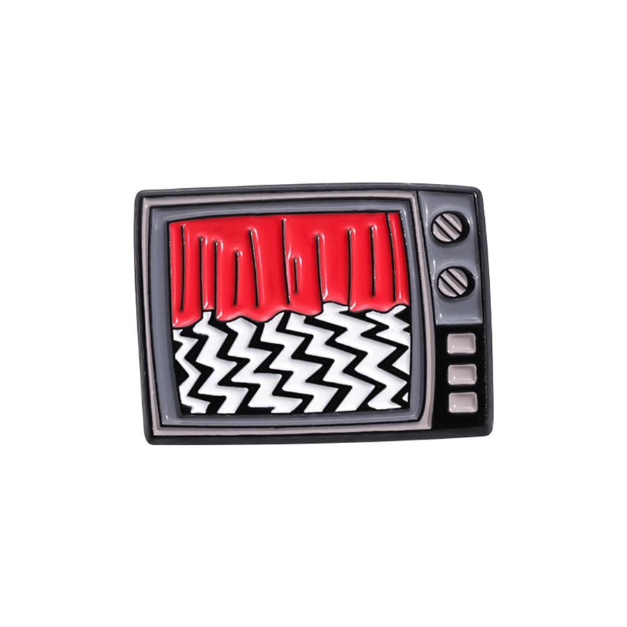 

Retro TV Collected Enamel Pins Custom Horror Anime Movie Metal Brooch Lapel Badge Clothes Backpack Halloween Punk Jewelry Gift GRAY