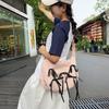 Crossbody Bag Female Cute Bow Large Capacity Lightweight Shoulder Bag Student Commuter Bag Class Bag