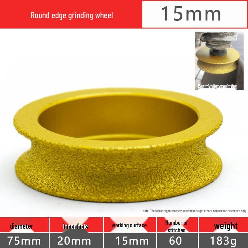 Brazed Diamond Flat Angle Grinder for Roman Column Quartz Stone & Ceramic Tile Edge Grooving.