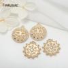14K Echtgold-beschichtetes Messing Runde Anhänger-Accessoires Für Schmuckherstellung Handgemachtes DIY Schmuckhandwerk
