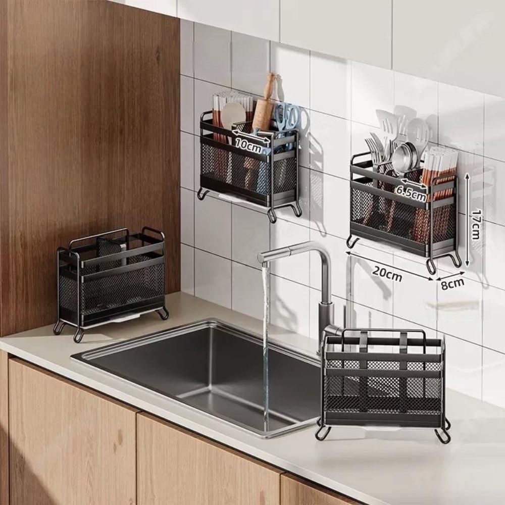 Multi Compartment Chopstick Holder Wall Mounted Chopsticks Storage Holder Kitchen Storage