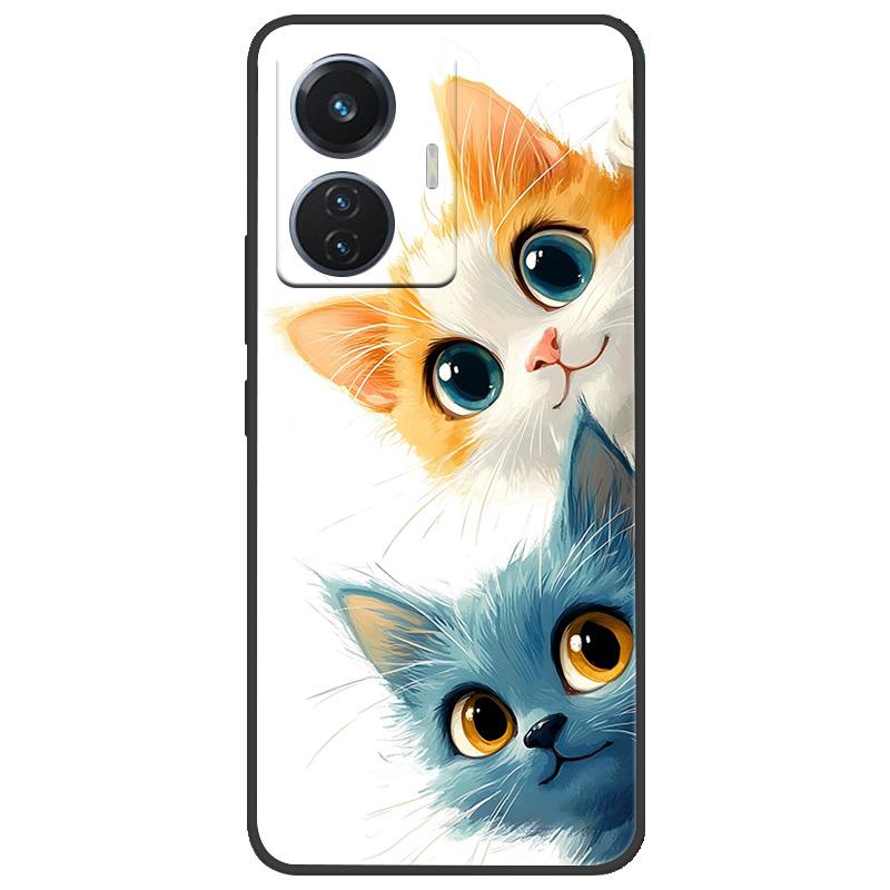 For Vivo T1 4G Y55 4G iQOO Z6 44 W V2153 Case Marble Soft Matte Silicone Back Cover For Vivo T1 44W Full Coverage Phone Shell