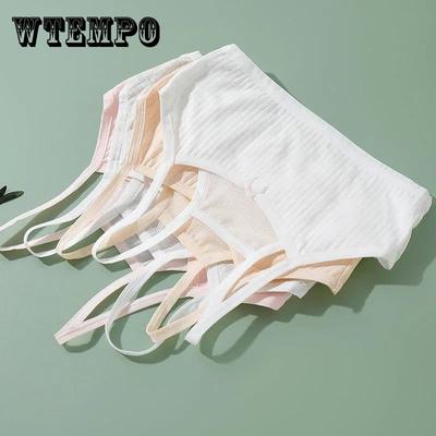 Veste de dezvoltare pentru fete Bumbac de vară 8-12 ani Lenjerie de corp pentru fete Fetițe Cu două straturi anti-loc Sling Top din tub