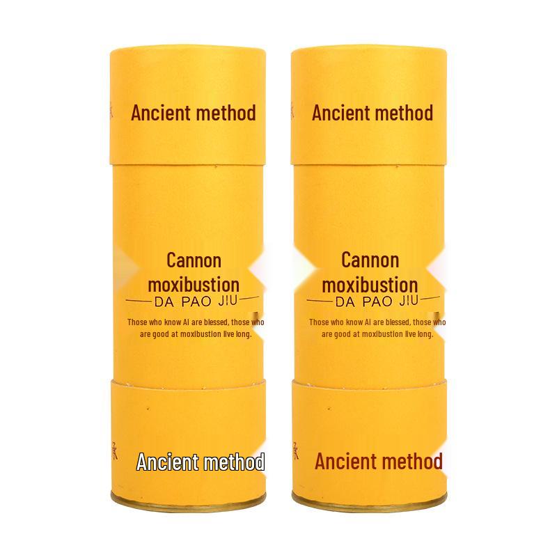 

7CM Handheld Moxa Stick - Coarse Aged Moxa, Golden Floss, Home Moxibustion Tool