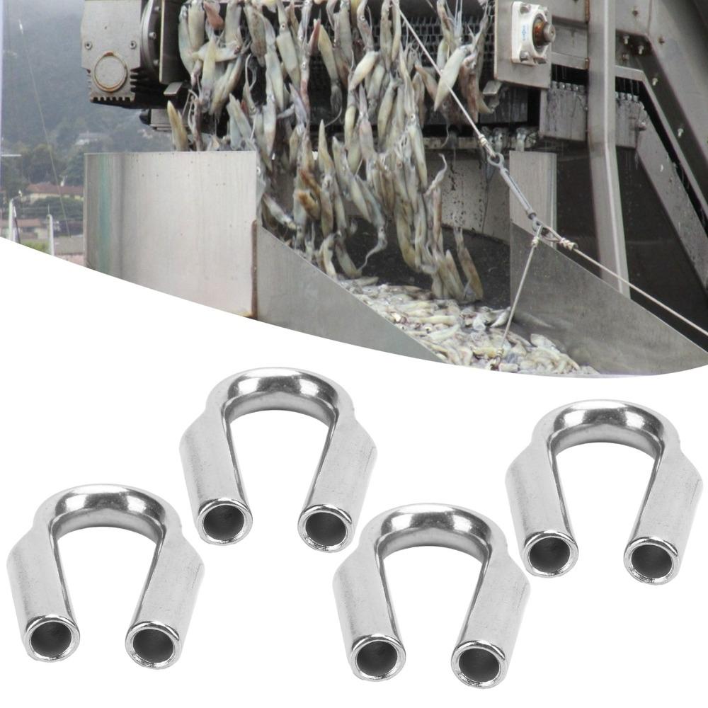 4pcs Durable Stainless Steel Thimbles Heavy Duty Heavy Duty Thimble For Rock Climbing