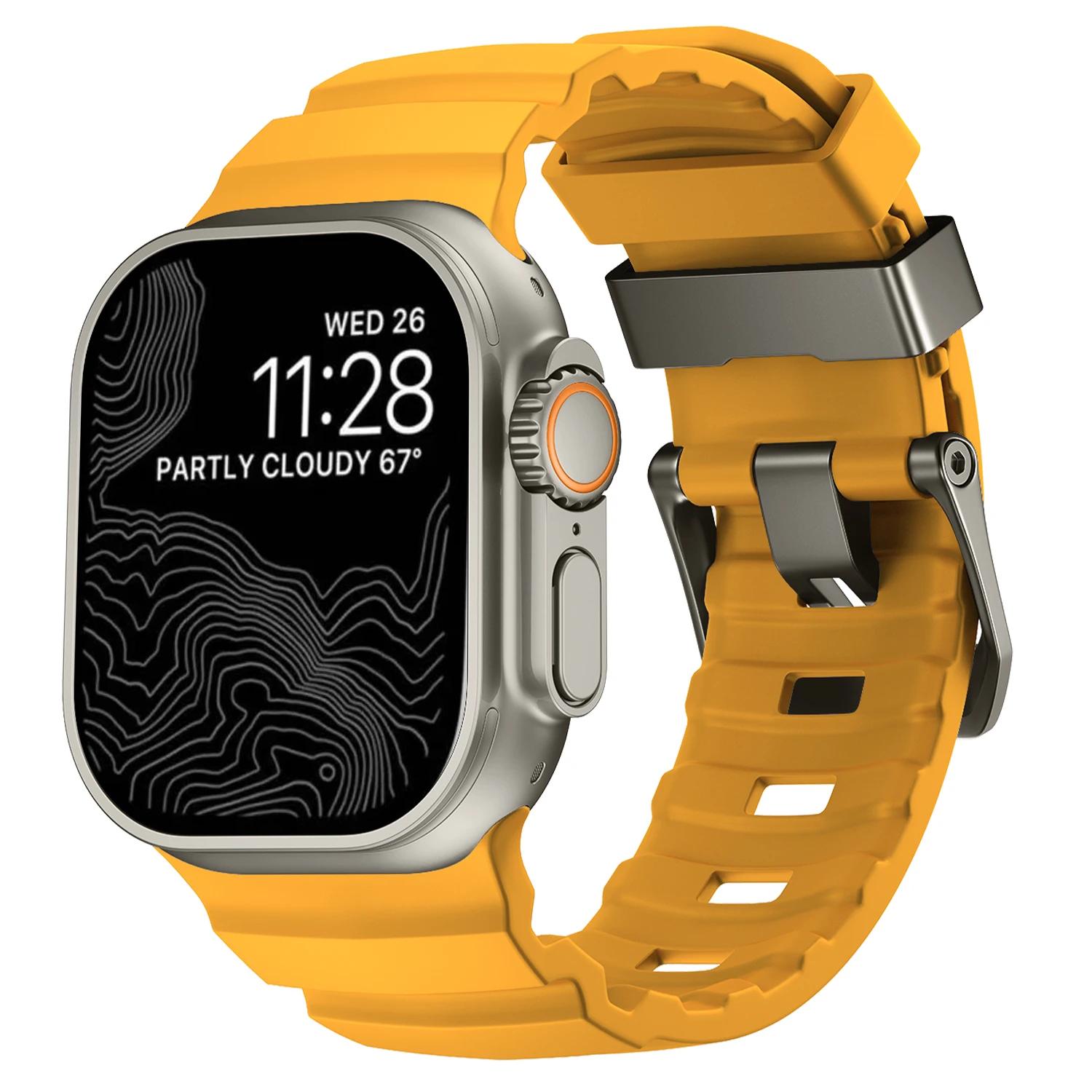 

Силиконовый ремешок Trail для Apple Watch Ultra 3 2 49 мм Ремешок 46 мм 45 мм 44 мм Спортивный браслет для iWatch Series 11 10 Ultra 9 8 7 6 SE3 44/45/46/49mm
